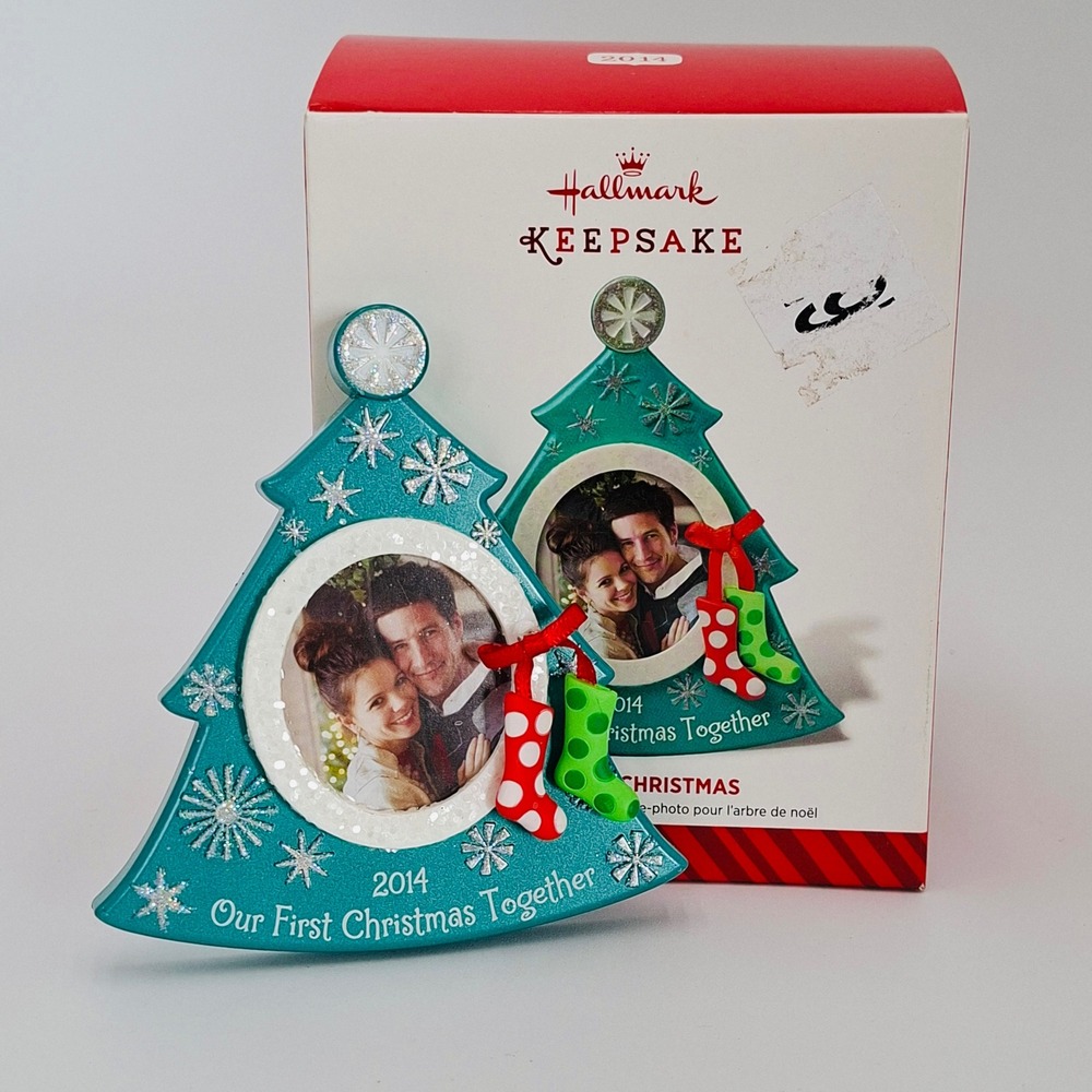 Hallmark Keepsake 2014 Our First Christmas Together Photo Frame Ornament Boxed